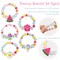 Wrapables Girls Princess Dress-Up Beaded Bracelet Jewelry for Party Favors, Goodie Bags, Birthday Parties (Set of 5), Food